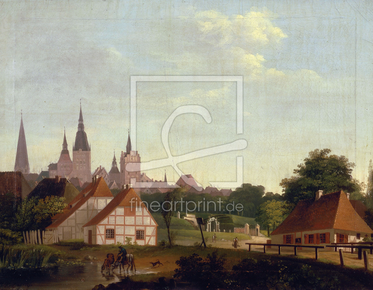 Bild-Nr.: 30003542 View of Rostock / painting by Kersting erstellt von Kersting, Georg Friedrich
