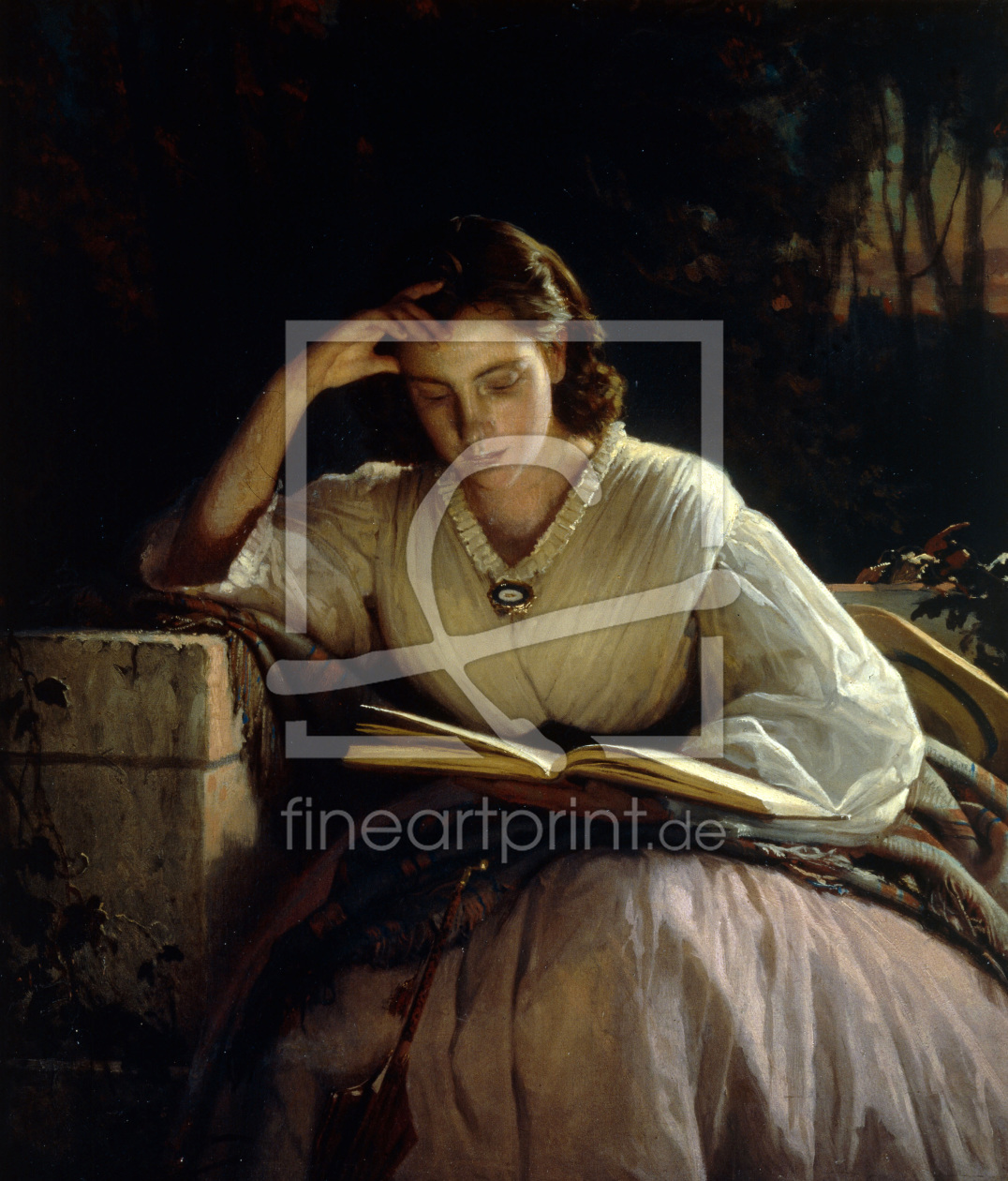 Bild-Nr.: 30003682 I.N.Kramskoy / Reading / Paint./ C19th erstellt von Kramskoi, Iwan Nikolajewitsch