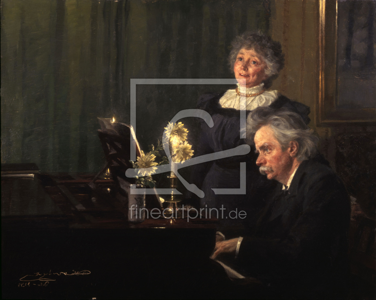 Bild-Nr.: 30003688 Edvard Grieg and wife/ Pain.b.Kröyer erstellt von Kroyer, Peter Severin