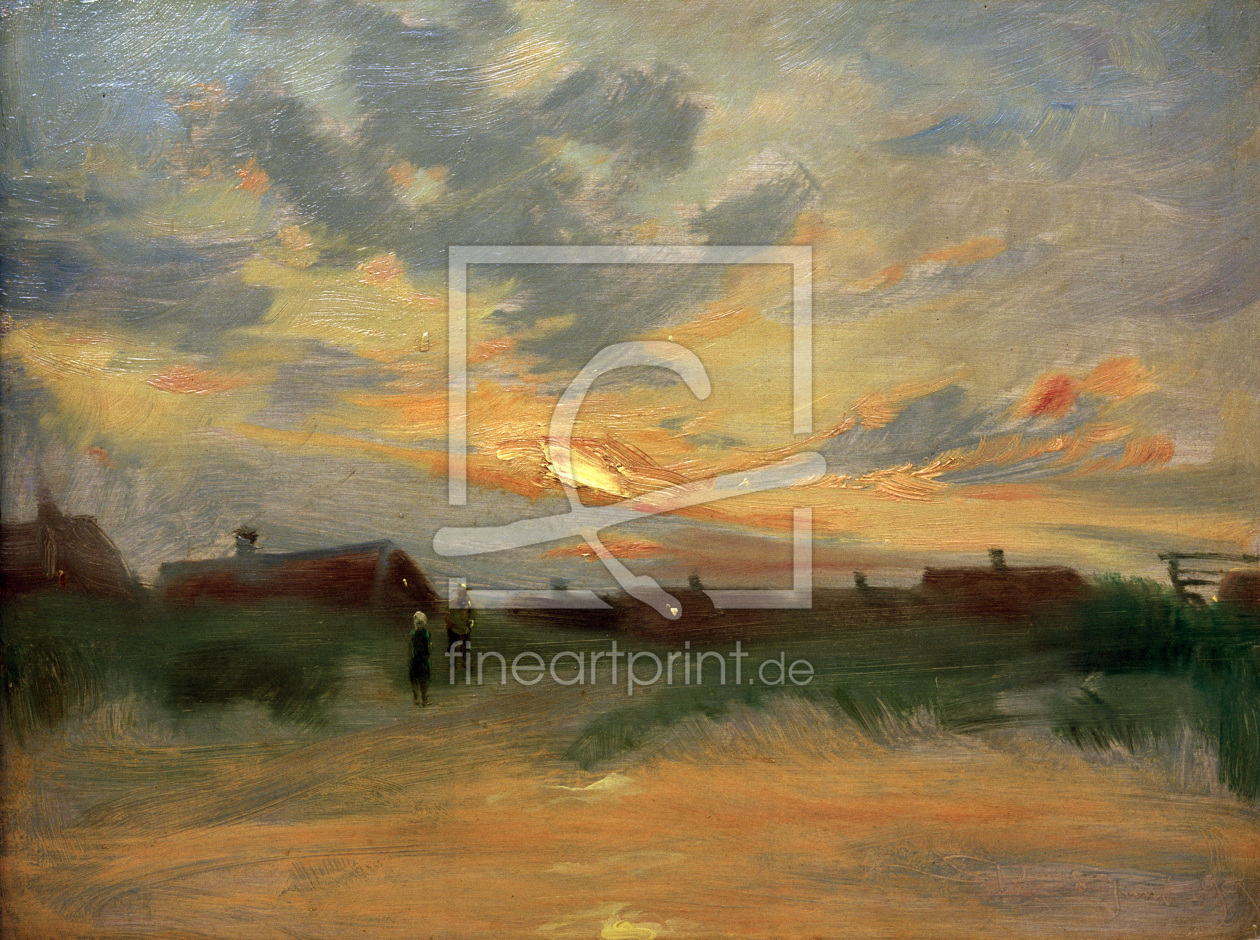 Bild-Nr.: 30003690 P.S.Kröyer, Solnedang over Skagens By erstellt von Kroyer, Peter Severin