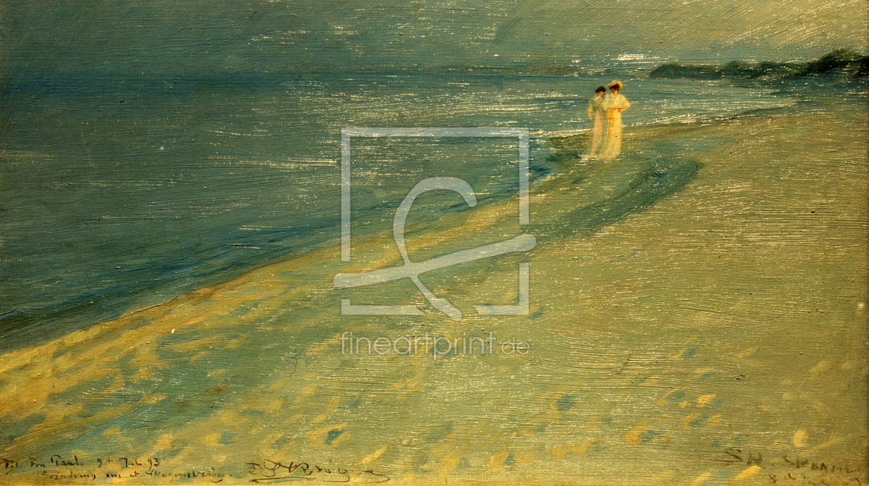 Bild-Nr.: 30003696 Kröyer / Summer evening at beach / 1893 erstellt von Kroyer, Peter Severin