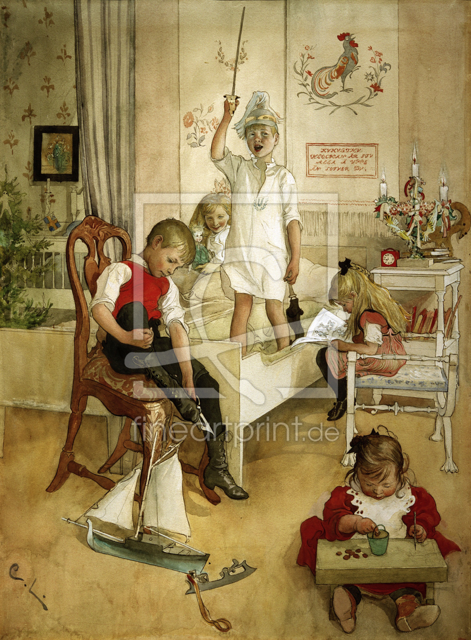 Bild-Nr.: 30003788 C.Larsson, Christmas morning / 1894 erstellt von Larsson, Carl