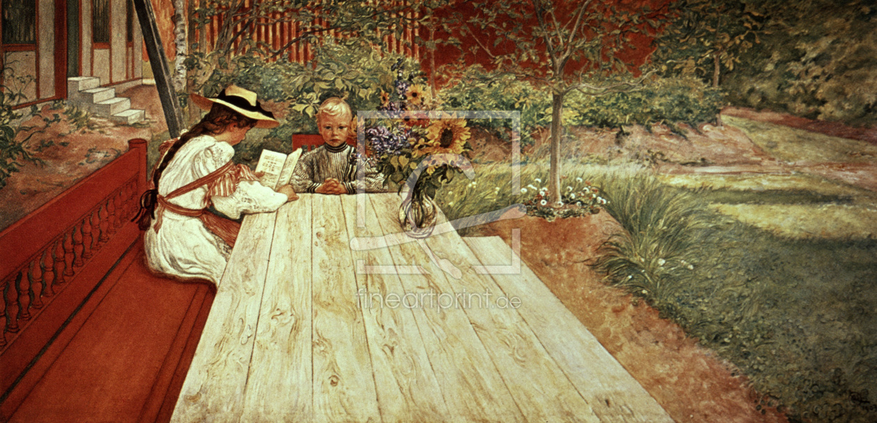 Bild-Nr.: 30003804 Carl Larsson / The First Lesson / 1903 erstellt von Larsson, Carl