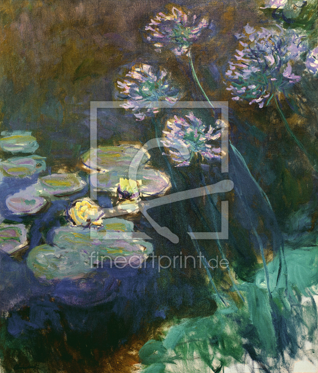 Bild-Nr.: 30004138 Monet / Waterlillies a. Agapanthus /1914 erstellt von Monet, Claude