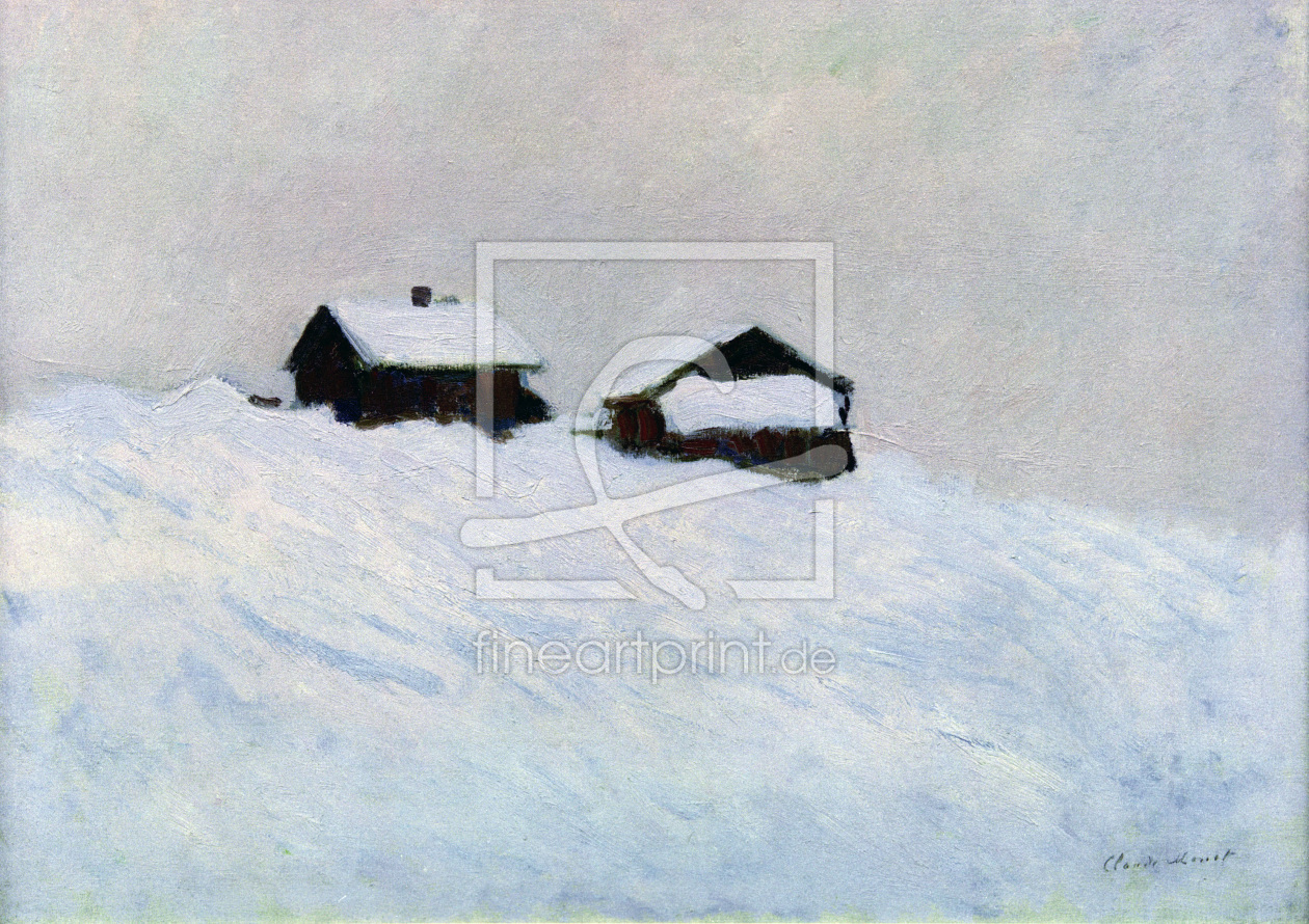 Bild-Nr.: 30004212 C.Monet, Häuser im Schnee in Norwegen erstellt von Monet, Claude