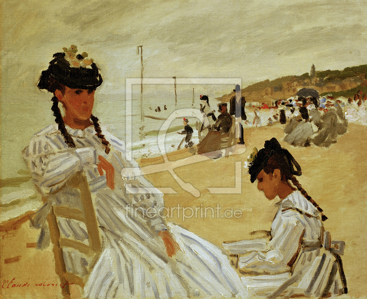 Bild-Nr.: 30004222 Monet / On the beach in Trouville / 1870 erstellt von Monet, Claude