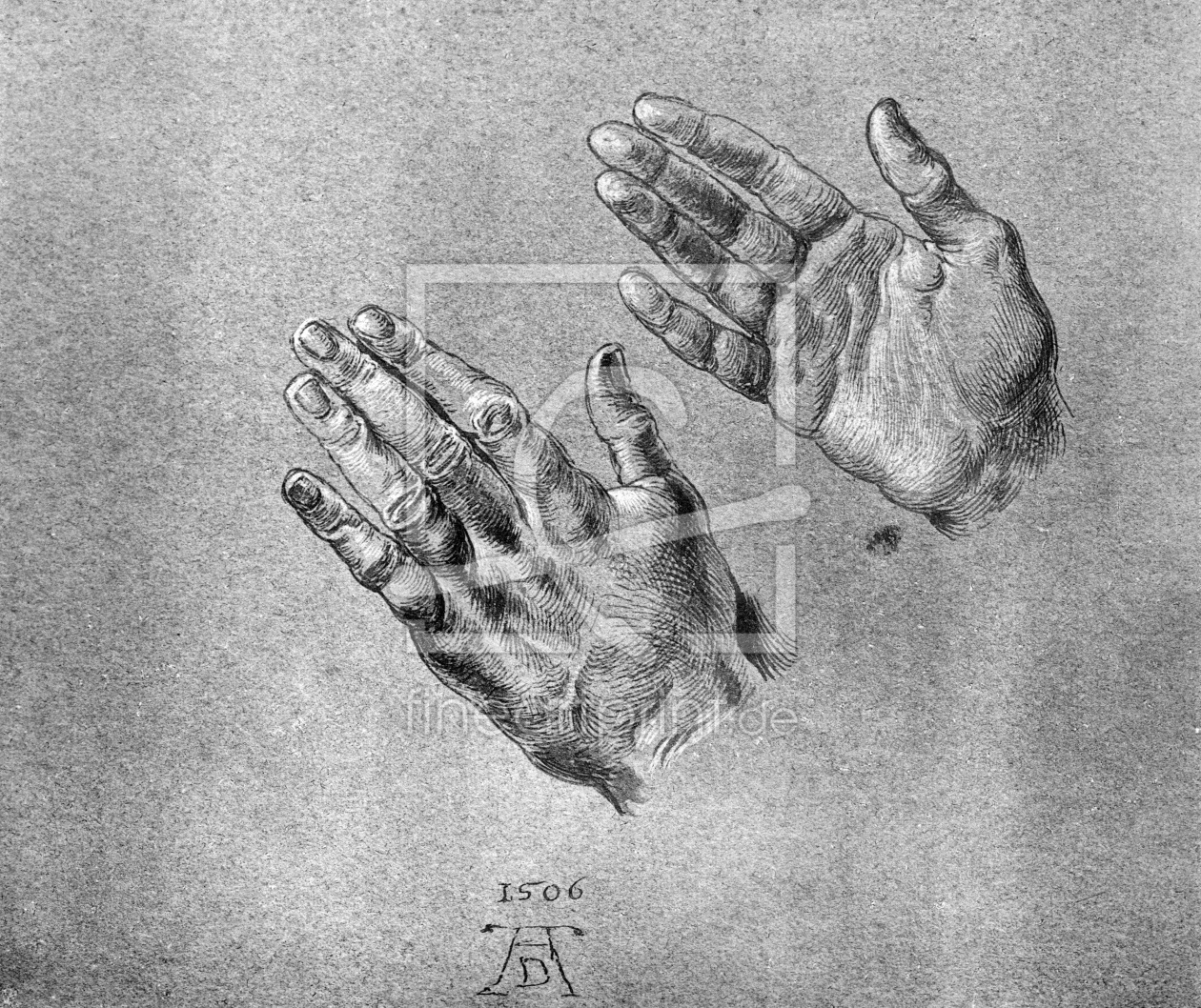 Bild-Nr.: 30004288 A.Dürer, Hands of the Emperor / Drawing erstellt von Dürer, Albrecht