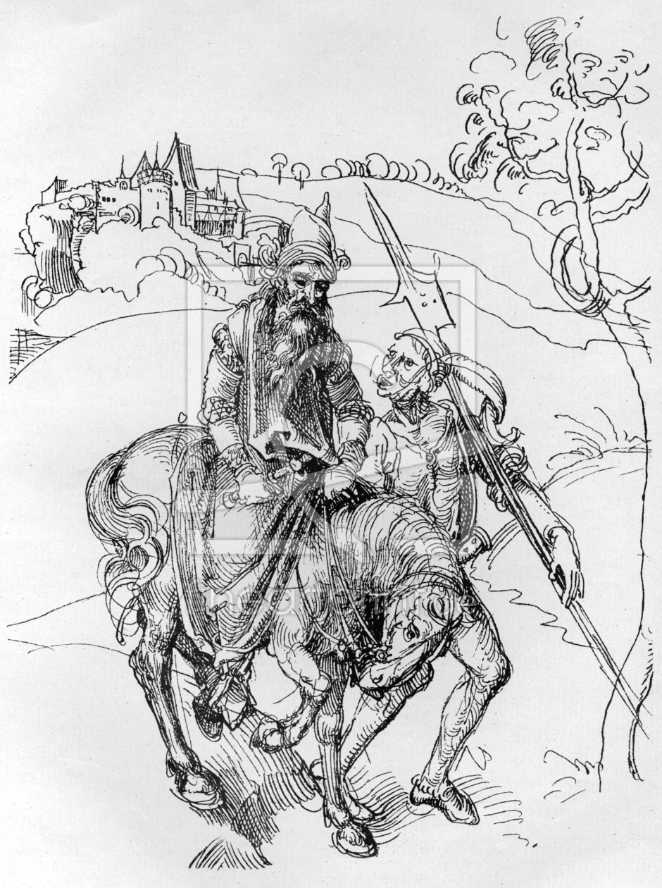 Bild-Nr.: 30004304 A.Dürer, Blind Horseman / Draw./ c.1490 erstellt von Dürer, Albrecht