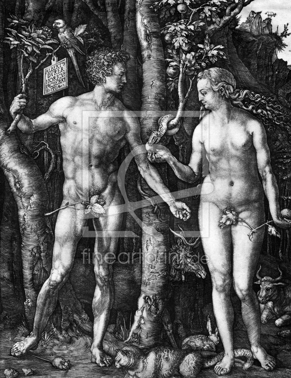 Bild-Nr.: 30004310 Duerer / Adam and Eve / copper engraving erstellt von Dürer, Albrecht