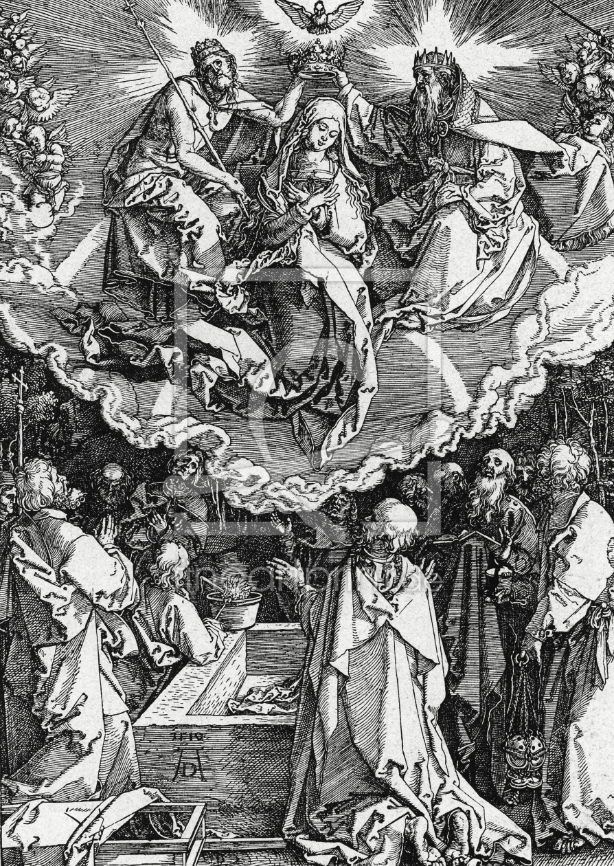 Bild-Nr.: 30004314 Dürer / Mary's Assumption / Woodcut erstellt von Dürer, Albrecht
