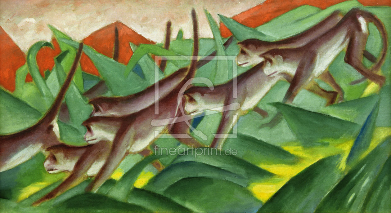 Bild-Nr.: 30004464 Franz Marc, Graphic monkey frieze erstellt von Marc, Franz