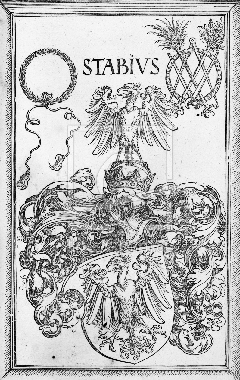 Bild-Nr.: 30004548 Dürer, Coat of Arms of Stabius / Woodcut erstellt von Dürer, Albrecht