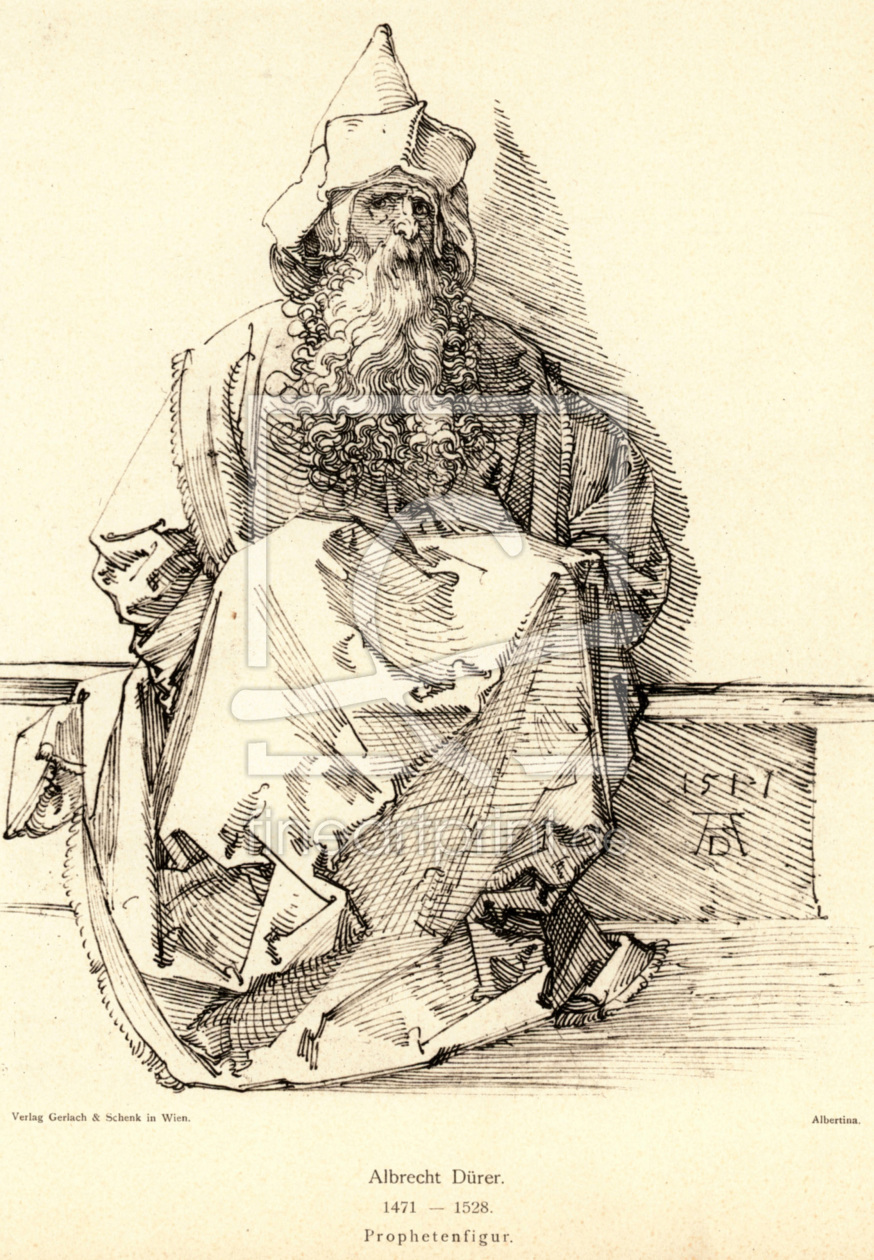 Bild-Nr.: 30004558 A.Dürer, Seated Bearded Man / Draw. erstellt von Dürer, Albrecht