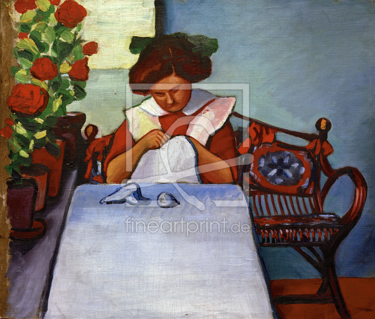 Bild-Nr.: 30005098 August Macke, Grete Thuar at the table erstellt von Macke, August