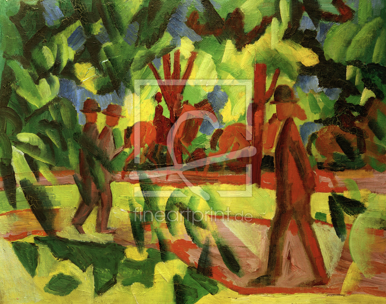 Bild-Nr.: 30005120 A.Macke, Reiter u. Spaziergänger, Allee erstellt von Macke, August