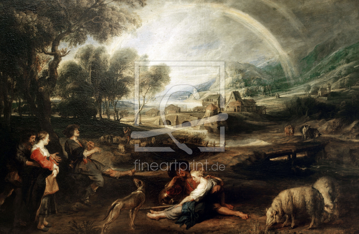 Bild-Nr.: 30005202 P.P.Rubens/ Landschaft mit Regenbogen erstellt von Rubens, Peter Paul