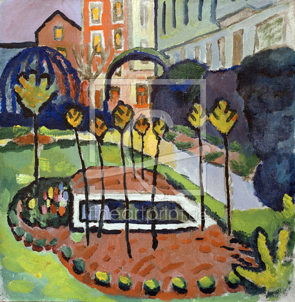 Bild-Nr.: 30005250 Garden with pool / August Macke / 1912 erstellt von Macke, August