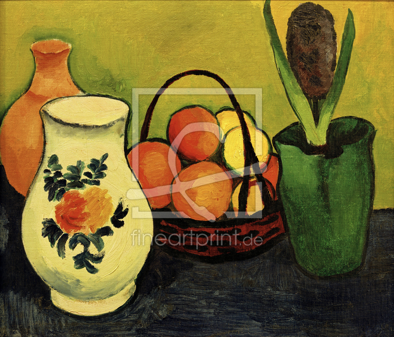 Bild-Nr.: 30005258 A.Macke, Weißer Krug mit blauen Früchten Bild-Nr.: 30005258 A.Macke, Weißer Krug mit blauen Früchten erstellt von Macke, August