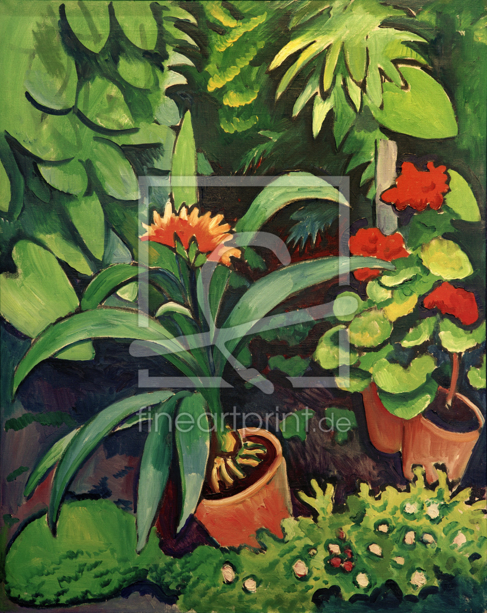 Bild-Nr.: 30005262 A.Macke, Blumen im Garten erstellt von Macke, August