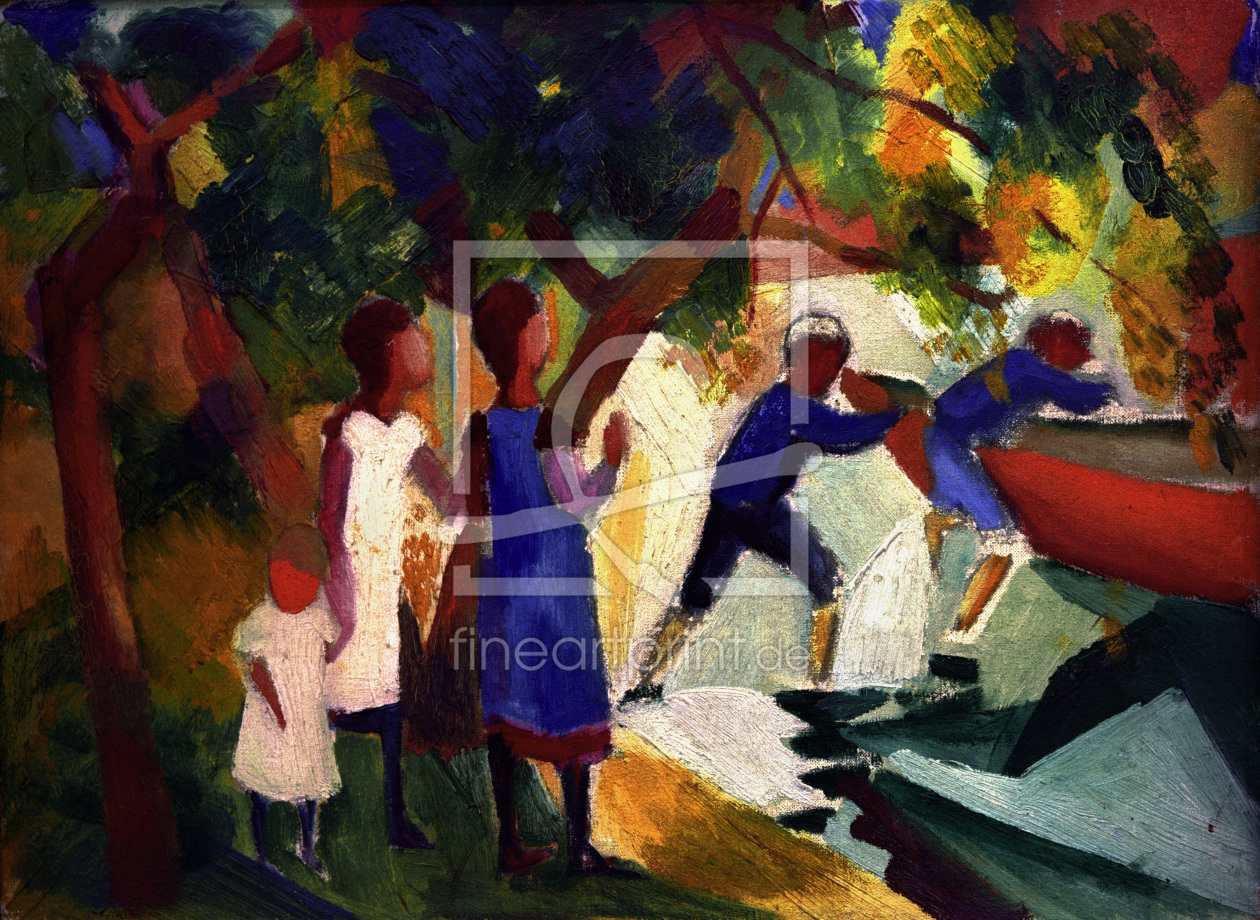 Bild-Nr.: 30005326 A.Macke, Children playing by the water erstellt von Macke, August