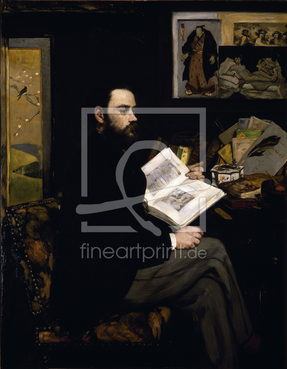 Bild-Nr.: 30005434 Emile Zola / Painting by Manet / 1868 erstellt von Manet, Edouard