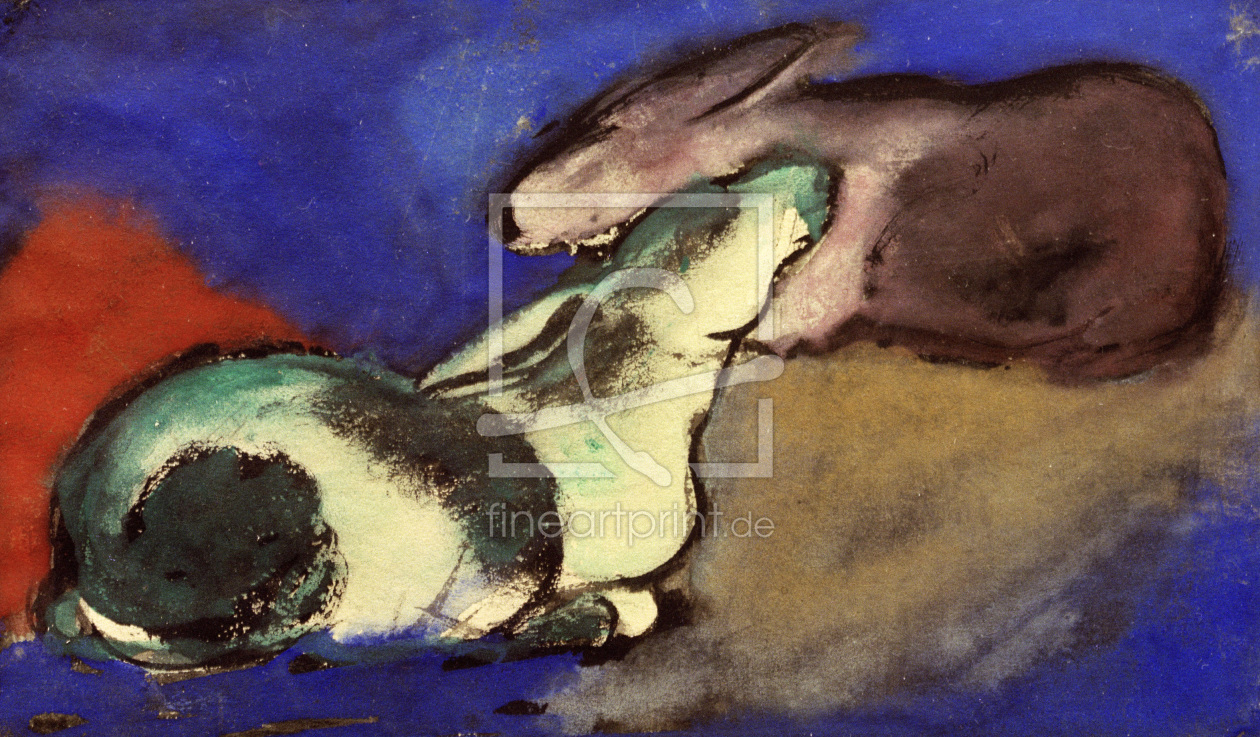 Bild-Nr.: 30005598 Franz Marc / Two Sleeping Rabbits erstellt von Marc, Franz