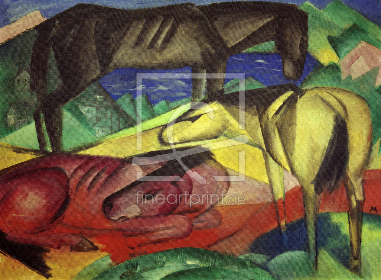 Bild-Nr.: 30005634 Franz Marc / Three Horses II / 1913 erstellt von Marc, Franz