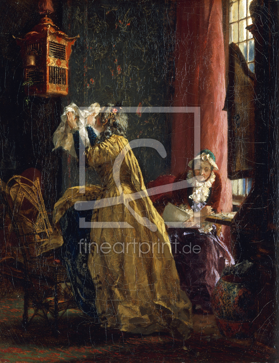 Bild-Nr.: 30005686 A.v.Menzel / In the Boudoir / 1851 erstellt von von Menzel, Adolph Friedrich Erdmann