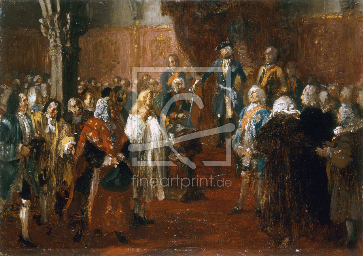 Bild-Nr.: 30005688 Frederick II receives homage in Silesia Bild-Nr.: 30005688 Frederick II receives homage in Silesia erstellt von von Menzel, Adolph Friedrich Erdmann