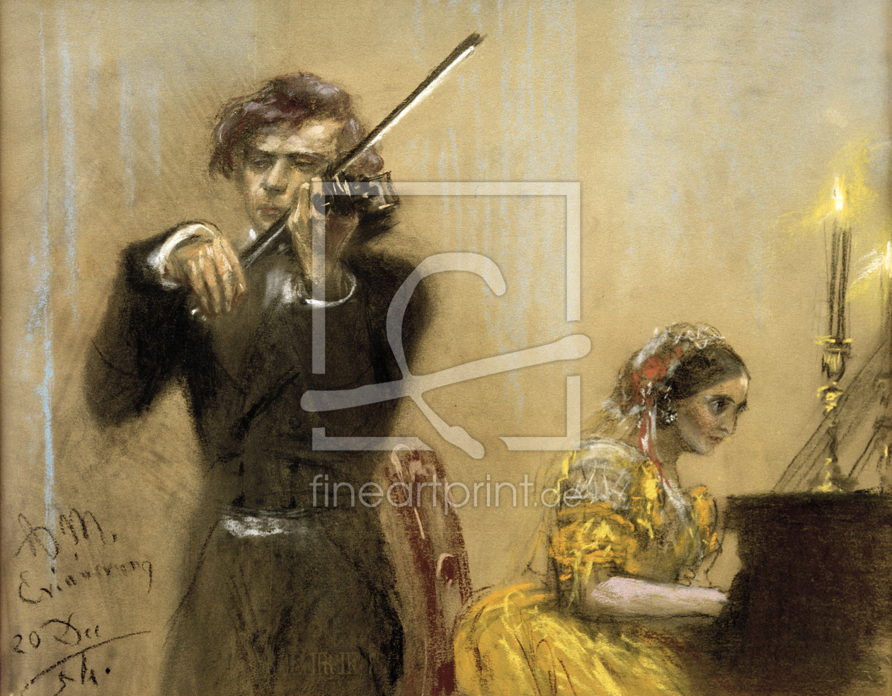 Bild-Nr.: 30005728 Clara Schumann & Joseph Joachim / Menzel Bild-Nr.: 30005728 Clara Schumann & Joseph Joachim / Menzel erstellt von von Menzel, Adolph Friedrich Erdmann