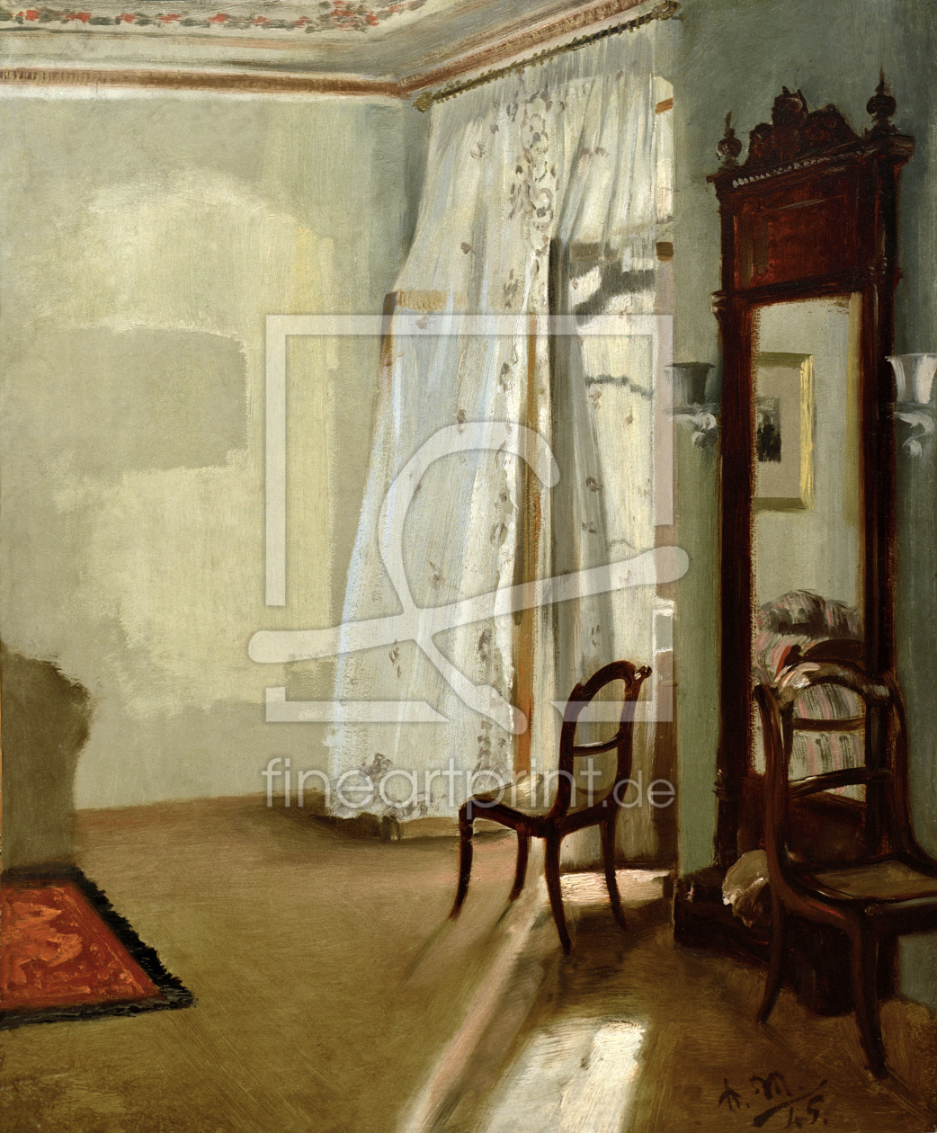 Bild-Nr.: 30005746 A.von Menzel, Room with Balcony / 1845 erstellt von von Menzel, Adolph Friedrich Erdmann