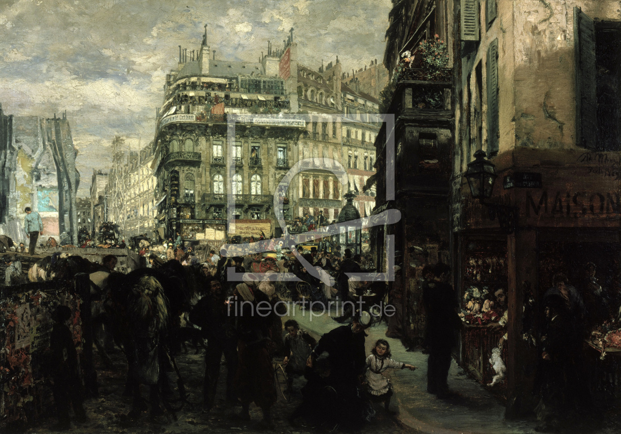 Bild-Nr.: 30005786 A.v.Menzel / Weekday in Paris / 1869. erstellt von von Menzel, Adolph Friedrich Erdmann