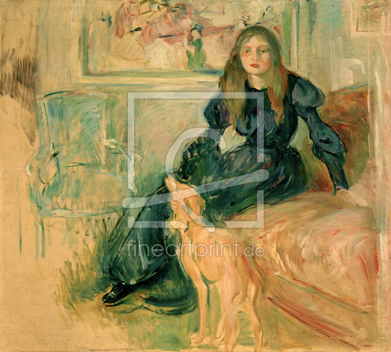 Bild-Nr.: 30006012 B.Morisot, Young girl and greyhound erstellt von Morisot, Berthe