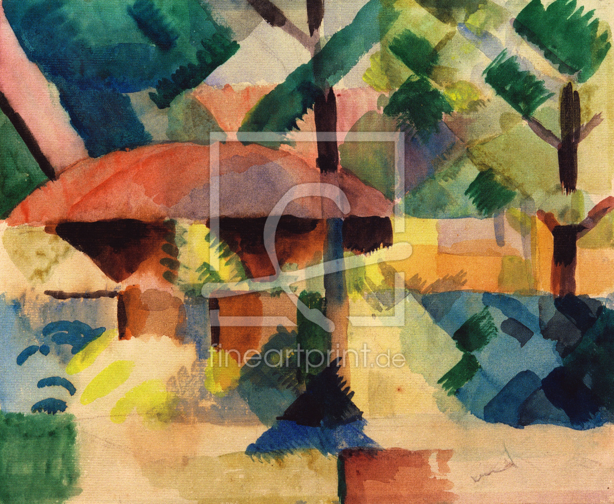 Bild-Nr.: 30006108 A.Macke / Garden Entrance / 1914 erstellt von Macke, August