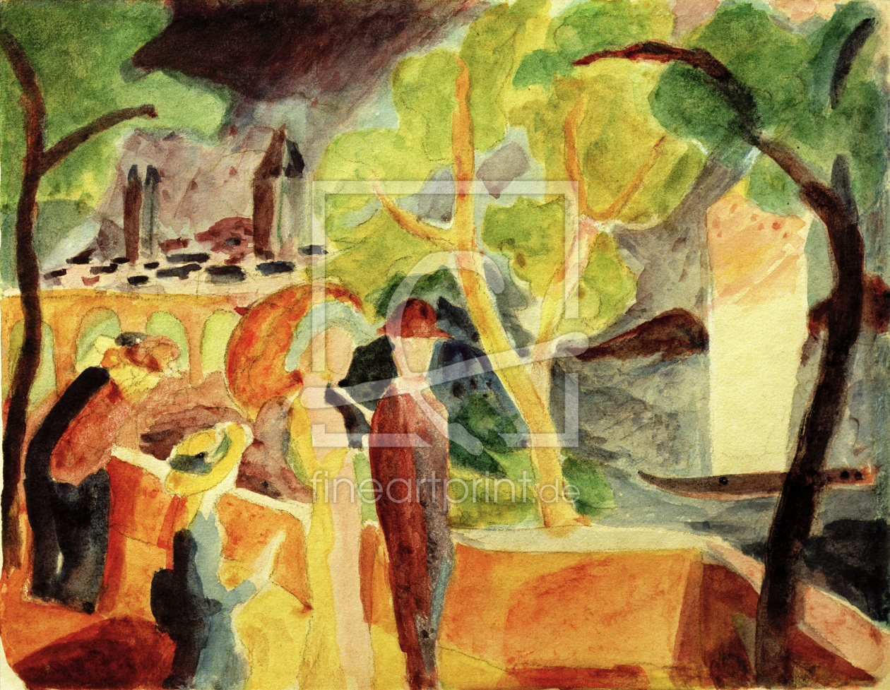 Bild-Nr.: 30006150 A.Macke, Spaziergänger am See Bild-Nr.: 30006150 A.Macke, Spaziergänger am See erstellt von Macke, August