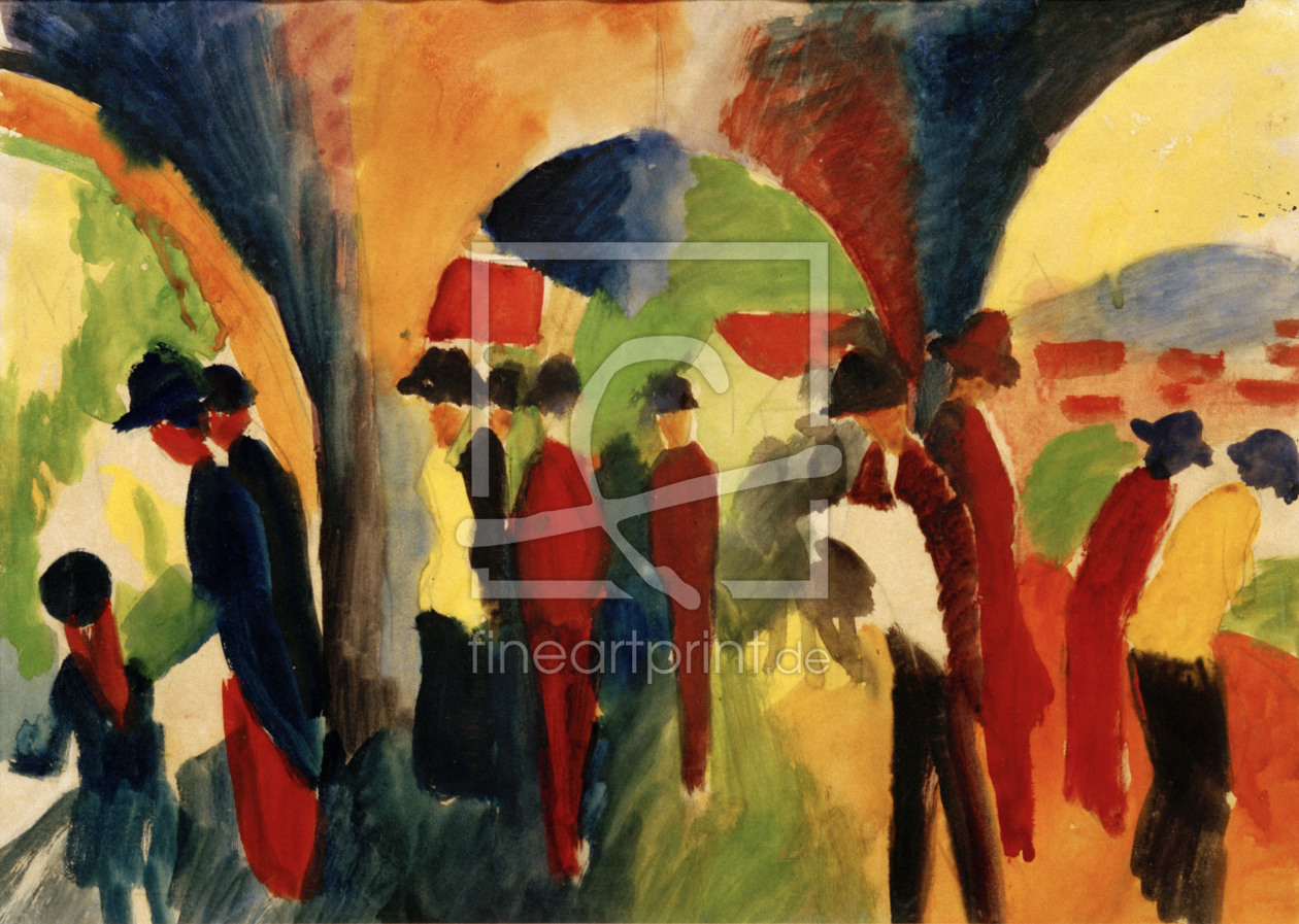 Bild-Nr.: 30006152 A.Macke, Spaziergänger erstellt von Macke, August