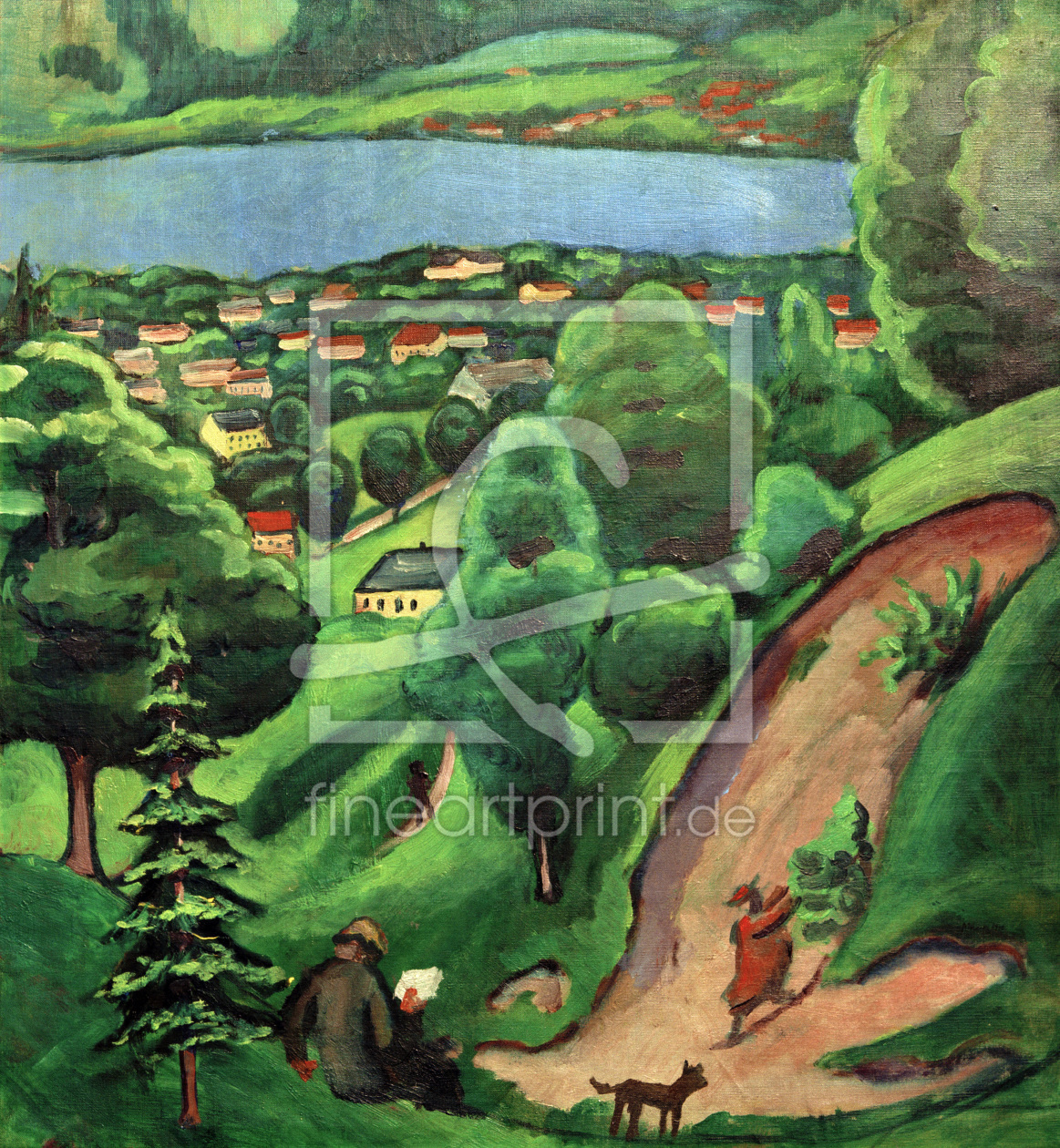 Bild-Nr.: 30006160 A.Macke, Landschaft am Tegernsee mit... erstellt von Macke, August