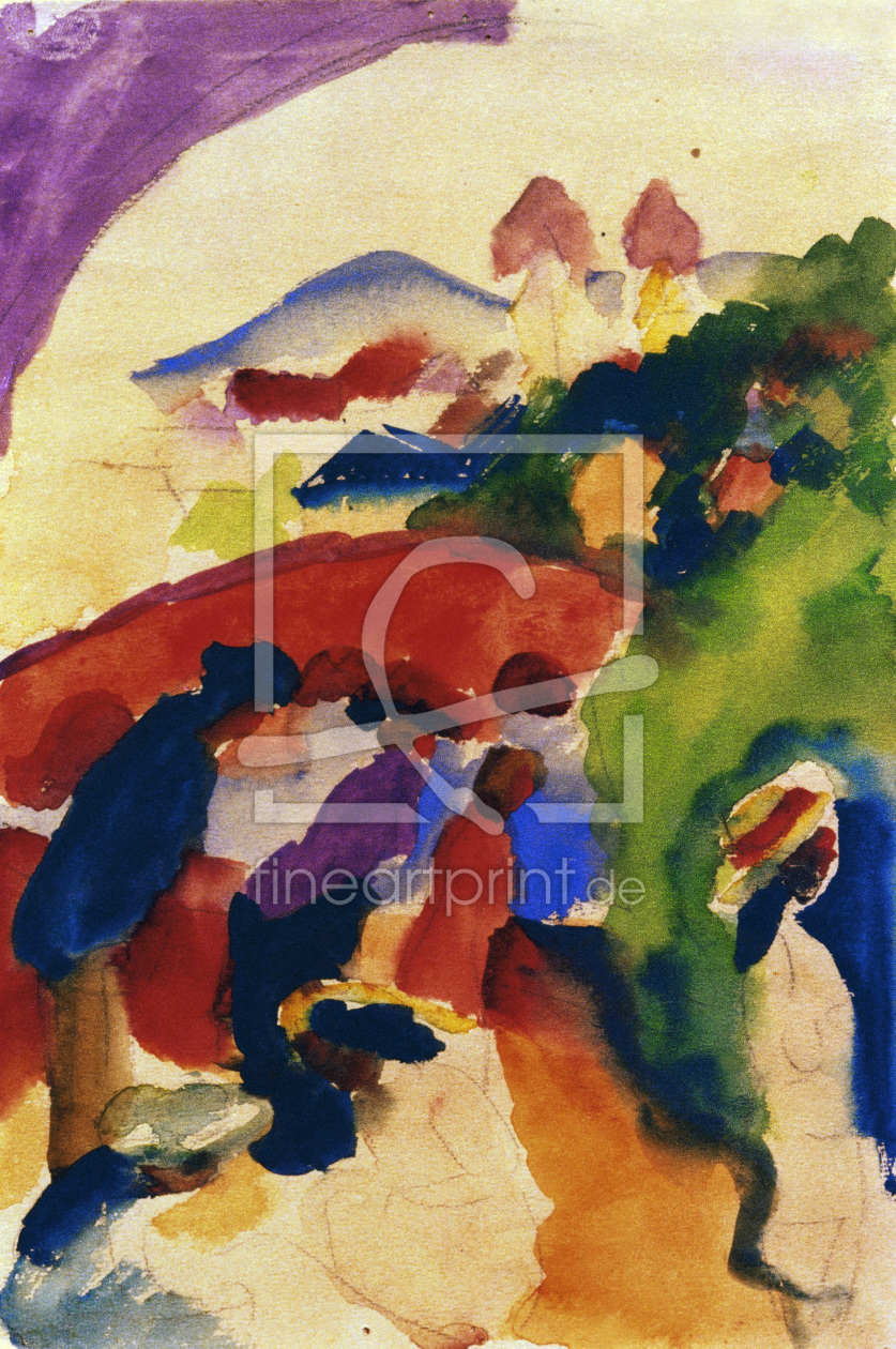 Bild-Nr.: 30006182 Macke / People strolling and city / 1913 erstellt von Macke, August