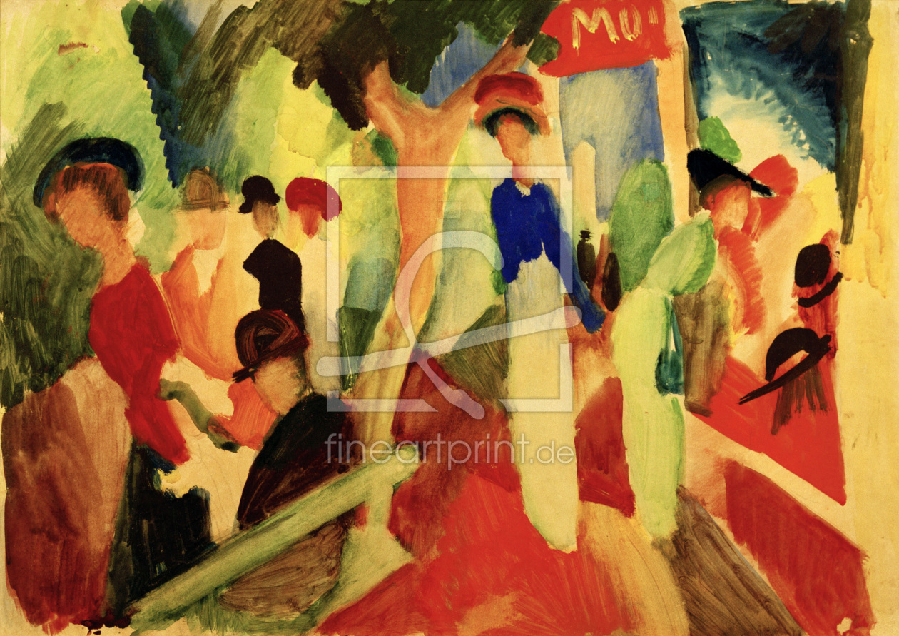 Bild-Nr.: 30006184 A.Macke, Hutladen an der Promenade erstellt von Macke, August