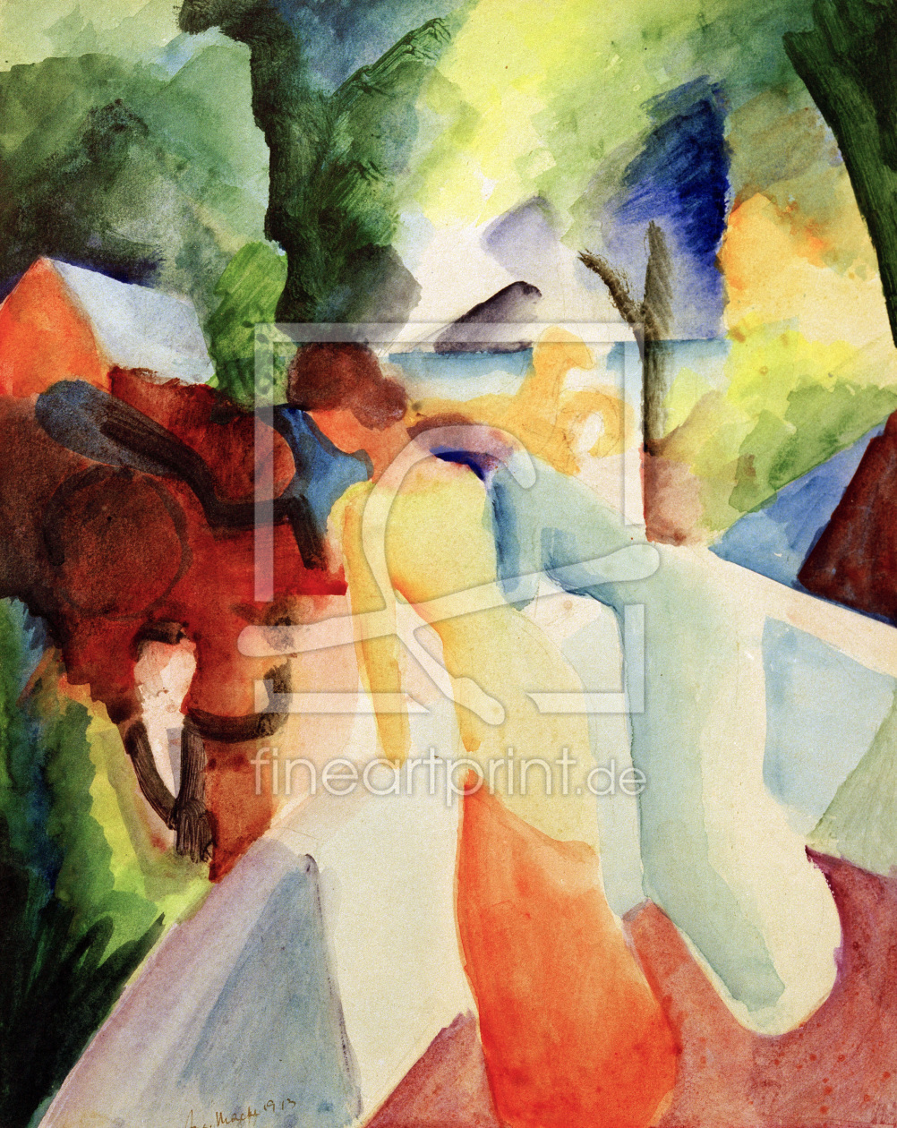 Bild-Nr.: 30006208 A.Macke / Greetings fr.th.Balcony / 1913 erstellt von Macke, August