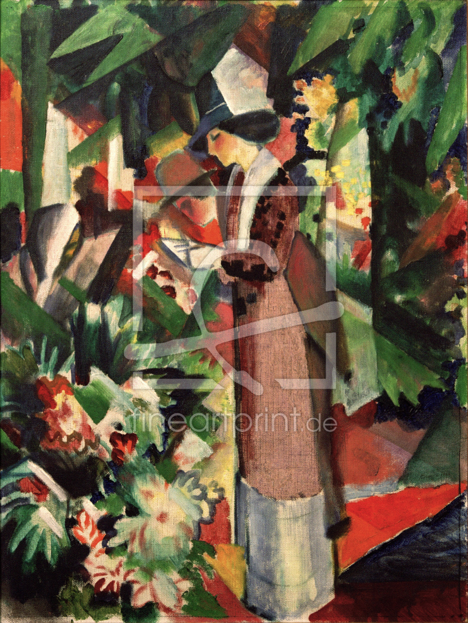 Bild-Nr.: 30006220 A.Macke, Spaziergang in Blumen erstellt von Macke, August