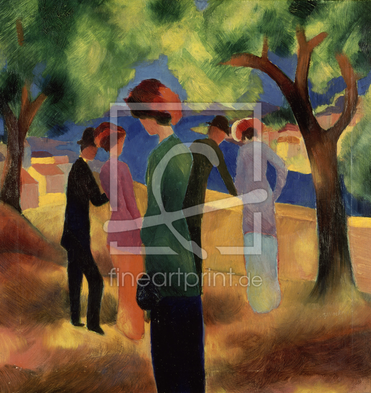 Bild-Nr.: 30006230 Macke / Woman with green jacket / 1913 erstellt von Macke, August