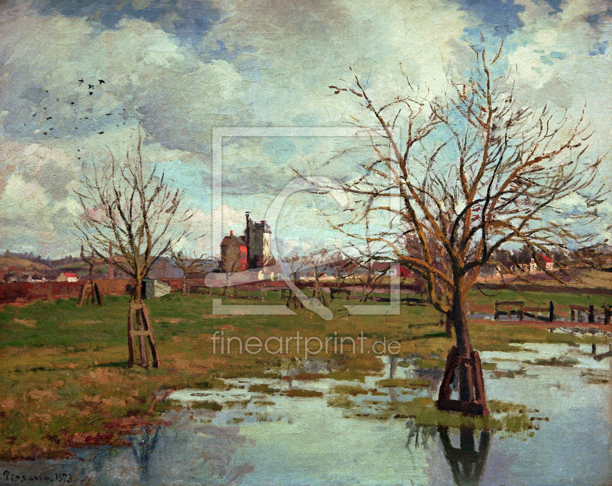 Bild-Nr.: 30006234 C.Pissarro, Landschaft m. überschwemmten erstellt von Pissarro, Camille