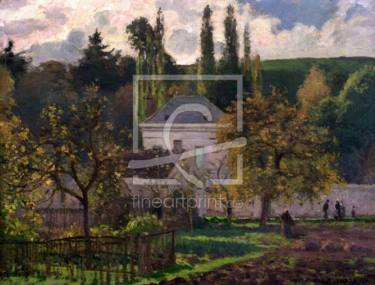 Bild-Nr.: 30006258 C.Pissarro / Country House at Hermitage erstellt von Pissarro, Camille