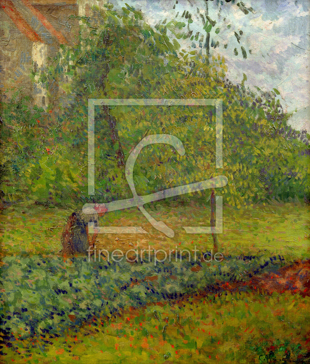 Bild-Nr.: 30006268 C.Pissarro, Gemüsegarten mit Bäuerin... erstellt von Pissarro, Camille