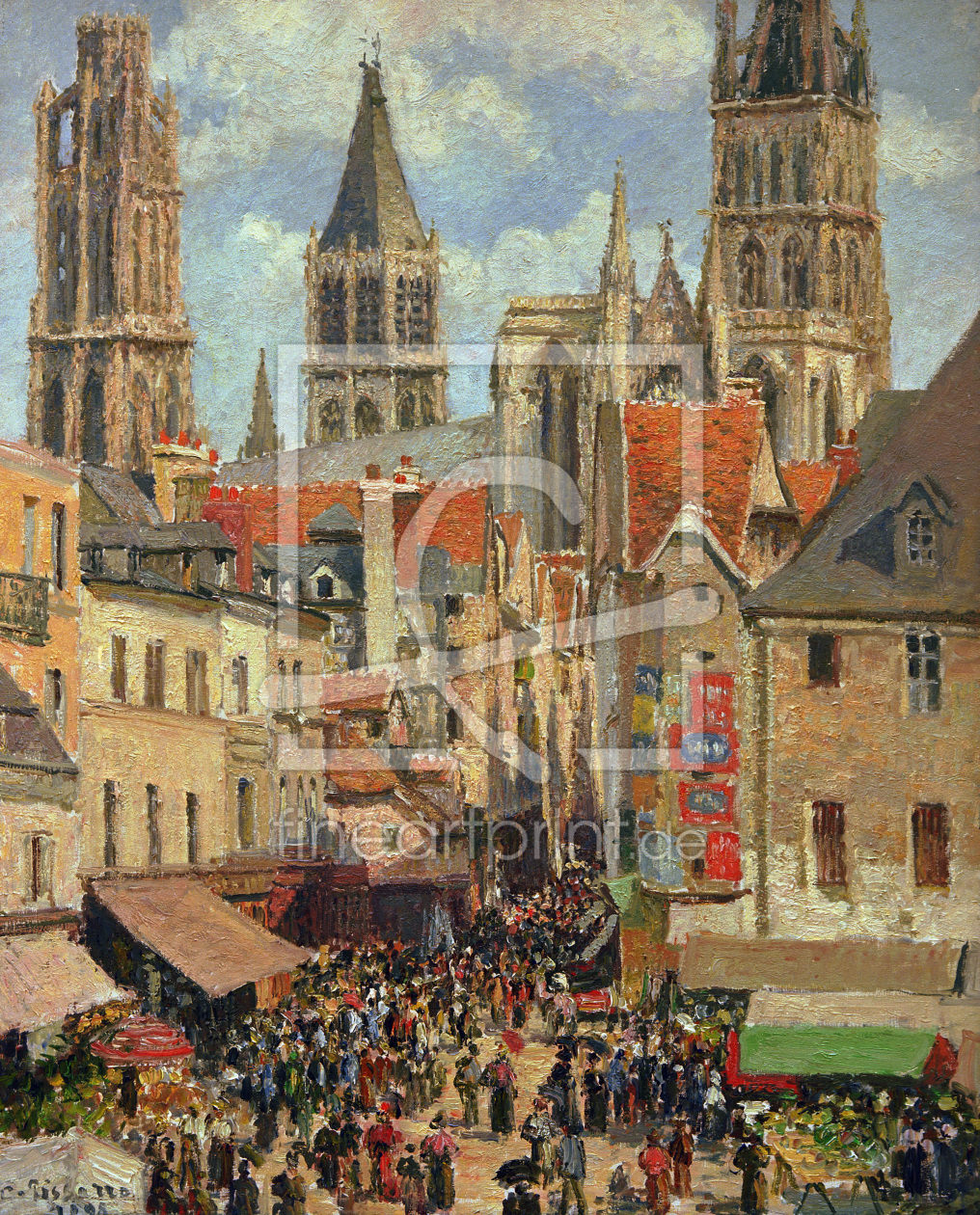 Bild-Nr.: 30006312 C.Pissarro, Rue de l'Epicérie in Rouen erstellt von Pissarro, Camille