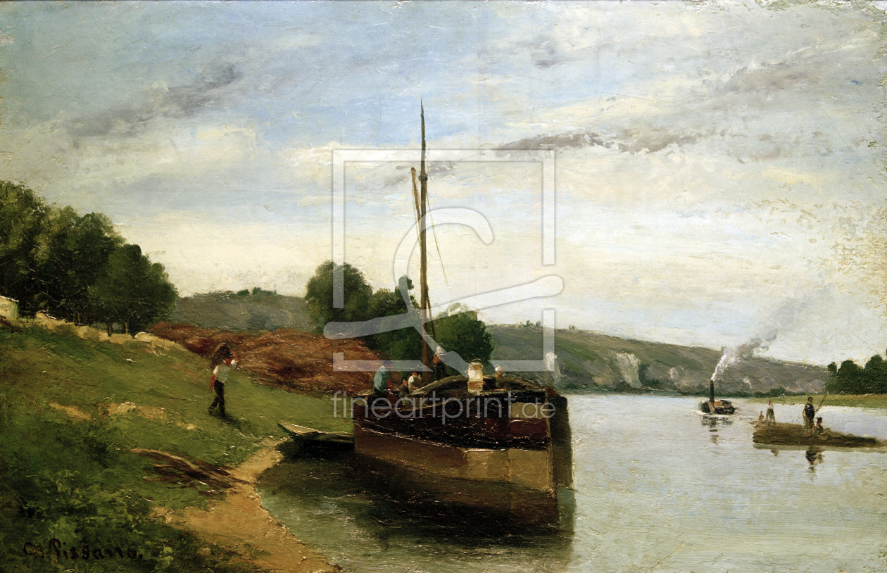 Bild-Nr.: 30006336 Camille Pissarro,Lastkähne auf der Seine erstellt von Pissarro, Camille