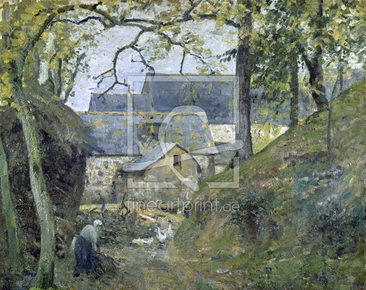 Bild-Nr.: 30006346 Pissarro/ Ferme a Montfoucault/ 1874 erstellt von Pissarro, Camille