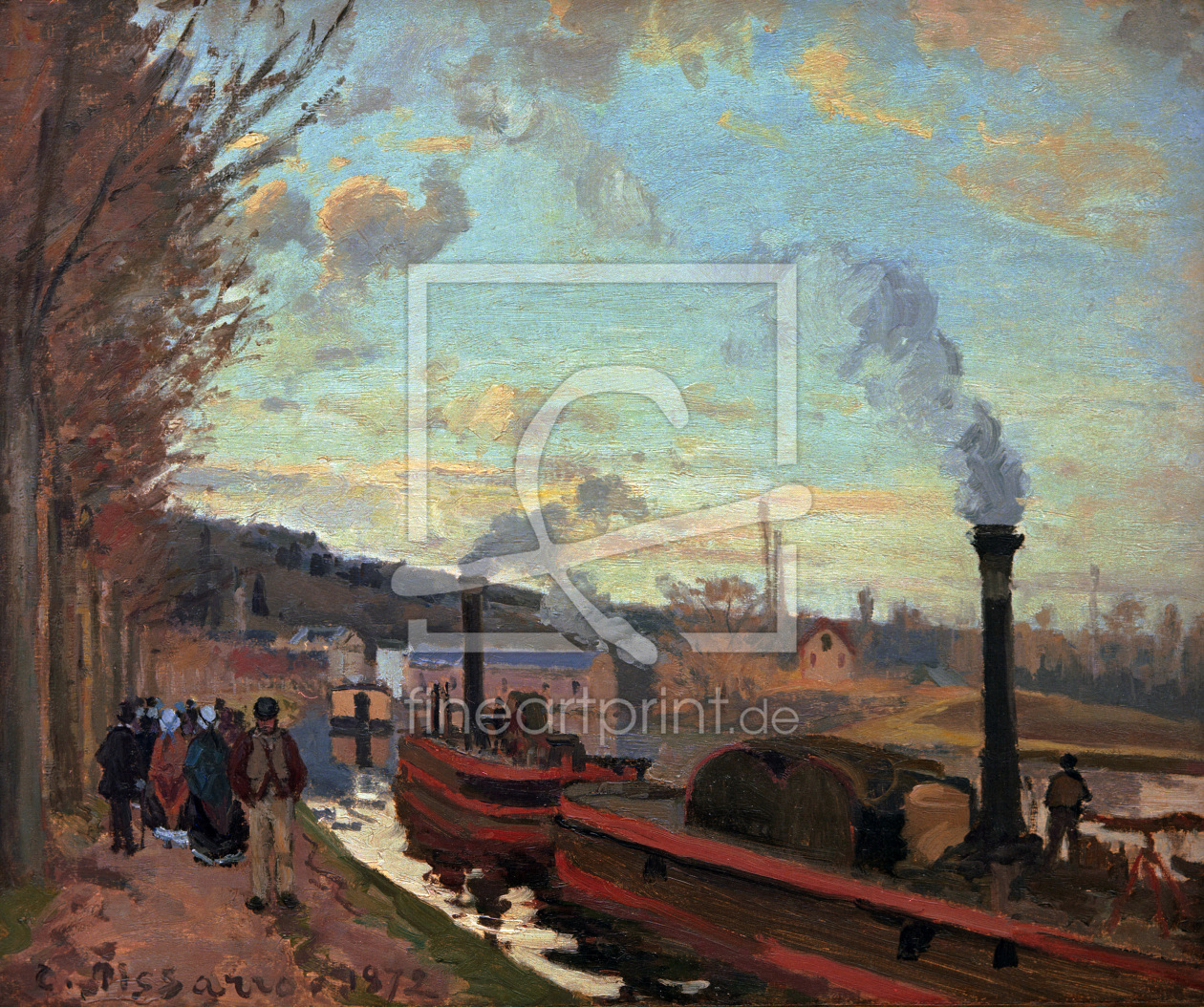 Bild-Nr.: 30006382 C.Pissarro, The Seine near Port-Marly erstellt von Pissarro, Camille