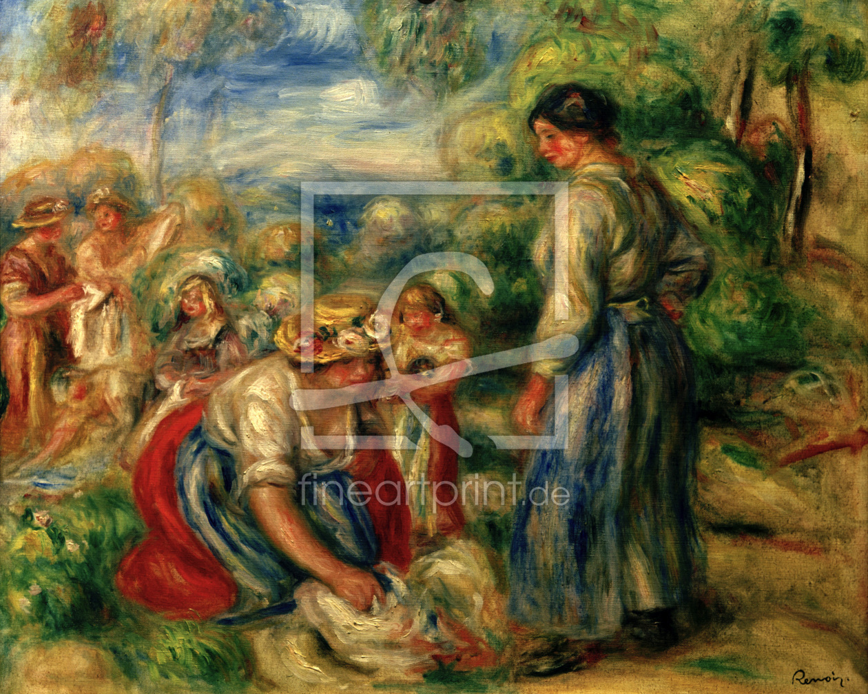 Bild-Nr.: 30006636 A.Renoir, Wäscherinnen erstellt von Renoir, Pierre-Auguste